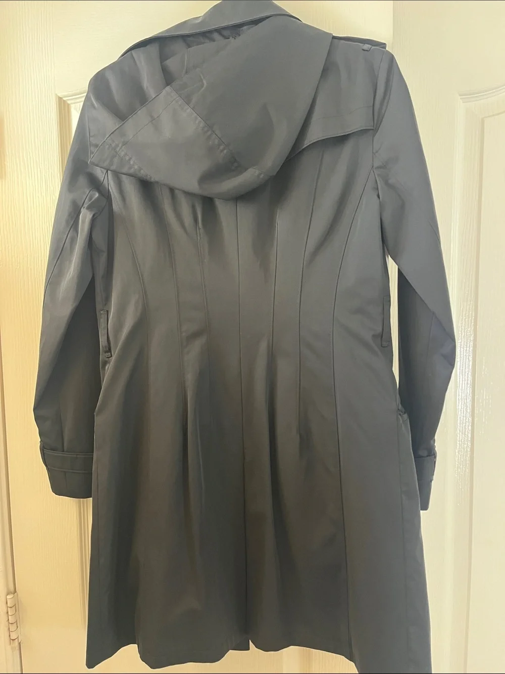 Michael Kors Black Trench Coat with Hood